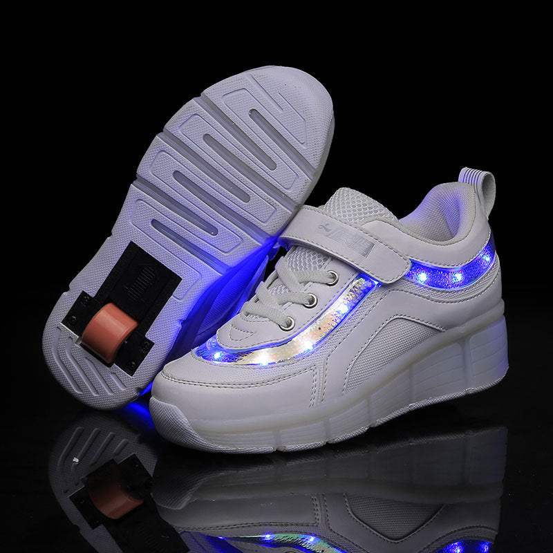 Zapatillas de skate con ruedas brillantes