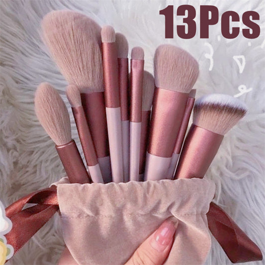 Conjunto de pincéis de maquiagem, 13 peças, pincel corretivo, blush, pó, sombra, iluminador, base, cosméticos, ferramentas de beleza