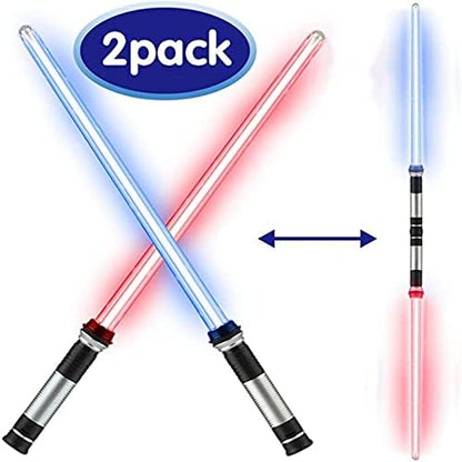 Lightsaber Kids - 2 Pack - LED Light Up Saber With Sound , Sword For Boys Kids Party Favors