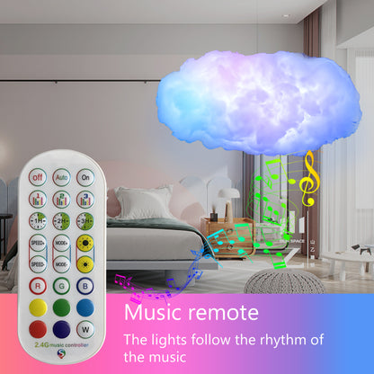 USB Cloud Light APP Controle Sincronização de Música 3D RGBIC Luz Ambiente Simulação de Relâmpago Nuvens Quarto Luz da Sala