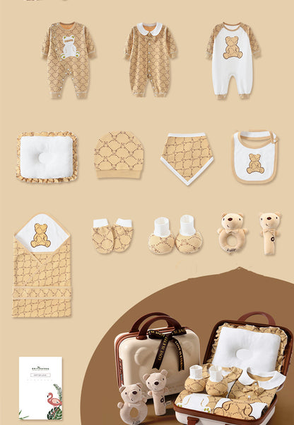 Baby Gift Box Set British Style Teddy Bear Password Suitcase