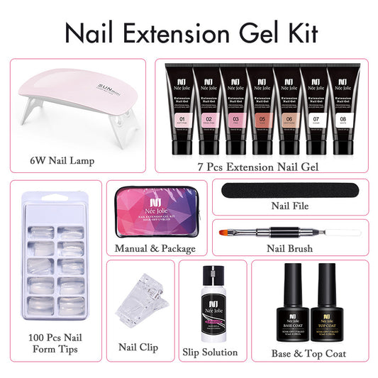 Crystal Extended Glue Free Paper Cups Quick-drying Long-lasting Extended Glue Set Manicure Extended Glue