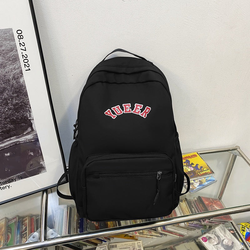 Simple Backpacks School Bags Student Girls Boys Women Nylon Bag