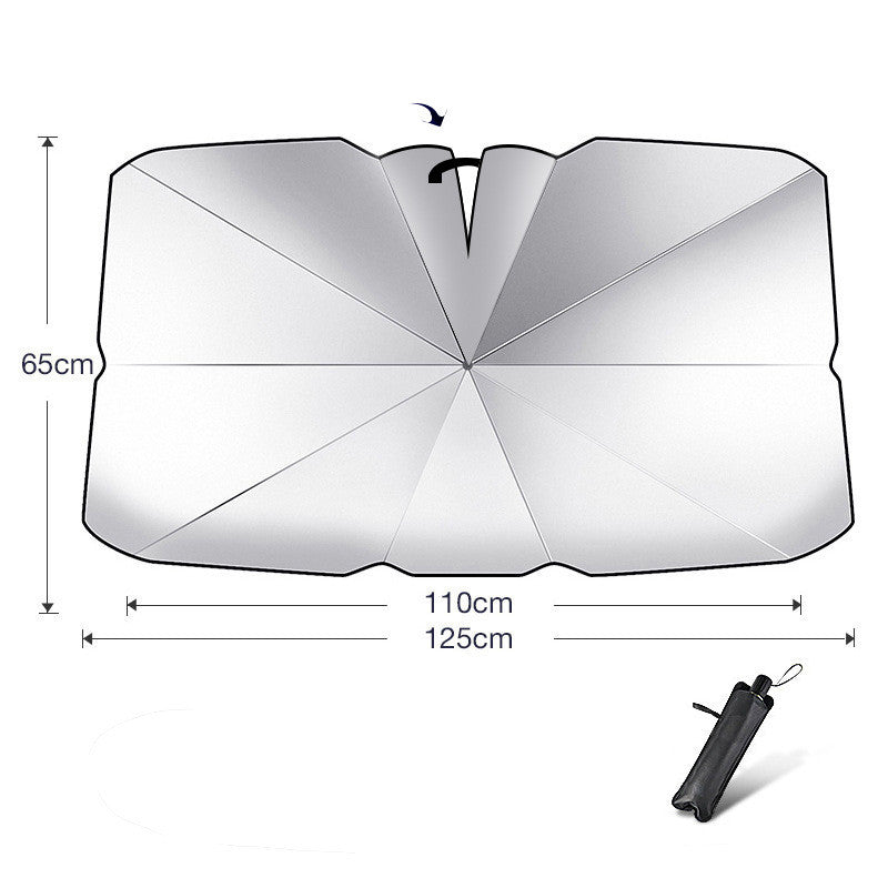 Parasol plegable para parabrisas de coche, sombrilla con protección UV, aislamiento térmico, cubierta para ventana delantera de coche, Protector Interior, Gadgets de verano