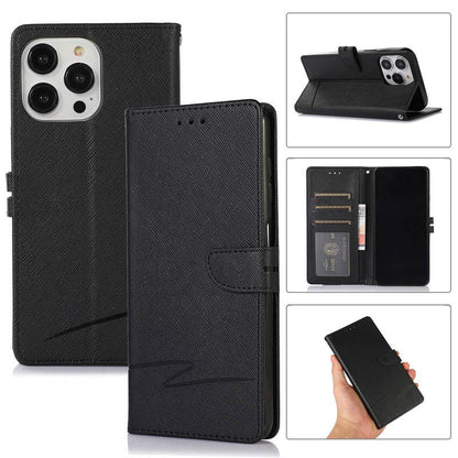 Cross Pattern Card PU Leather Case Multi-function Flip Phone Case