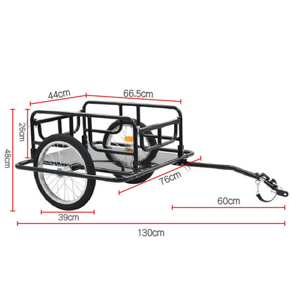 Carro de herramientas de tracción para remolque de bicicleta de carga plegable