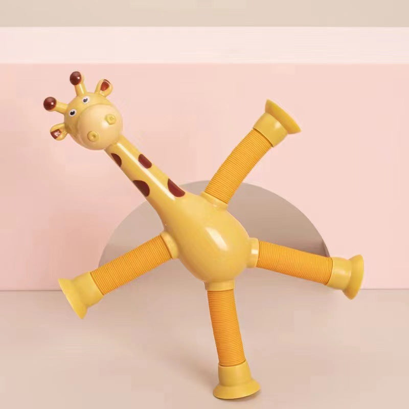 Giraffe Pop Tubes Sensory Toys Novelty Spring Fidget Toy Stretch Tube Stress Relief Toy For Kid Gift Party Favors