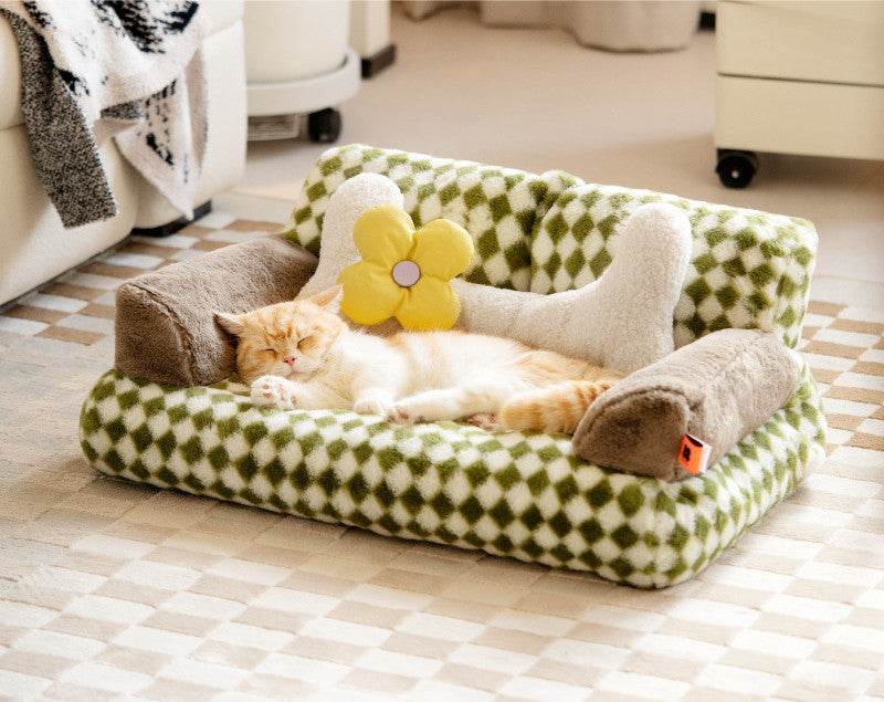 Cama para mascotas cálida extraíble lavable