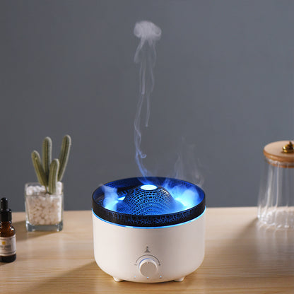 Pequeño humidificador de volcán de llama simulada humidificador de llama difusor de volcán decoraciones para el hogar