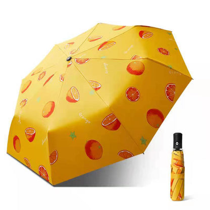 Black Plastic Outdoor Sunscreen Folding Automatic Umbrella