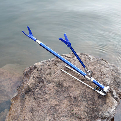 Equipamento de pesca, suporte telescópico para varas de pesca, suporte dobrável para vara de mão em aço inoxidável