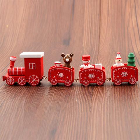 Mini juguetes de tren de madera