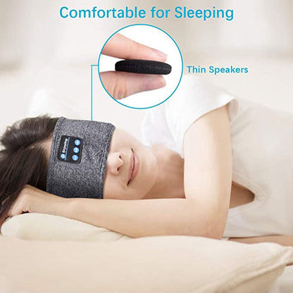 Sem fio bluetooth dormir fones de ouvido bandana fina macia elástica confortável música fones de ouvido máscara de olho para lado sleeper esportes