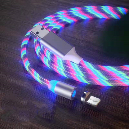 Cable de carga magnético Streamer Cable de carga rápida iluminación Cable Micro USB cargador magnético LED Cable tipo C