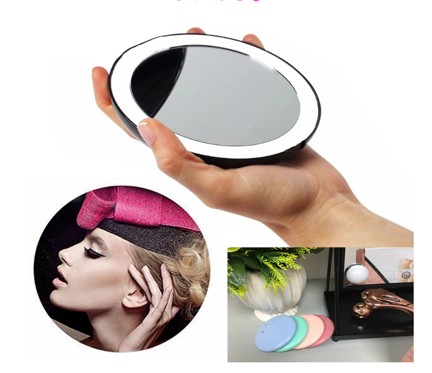 Charging portable smart beauty mirror HD makeup mirror LED portable light mirror light makeup mirror with light