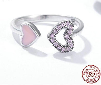 925 Sterling Silver Heart to Heart