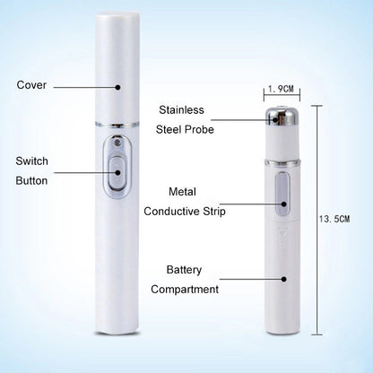 Caneta laser para terapia de luz azul, dispositivo de tratamento para remoção de rugas e cicatrizes macias, equipamento de beleza para cuidados com a pele