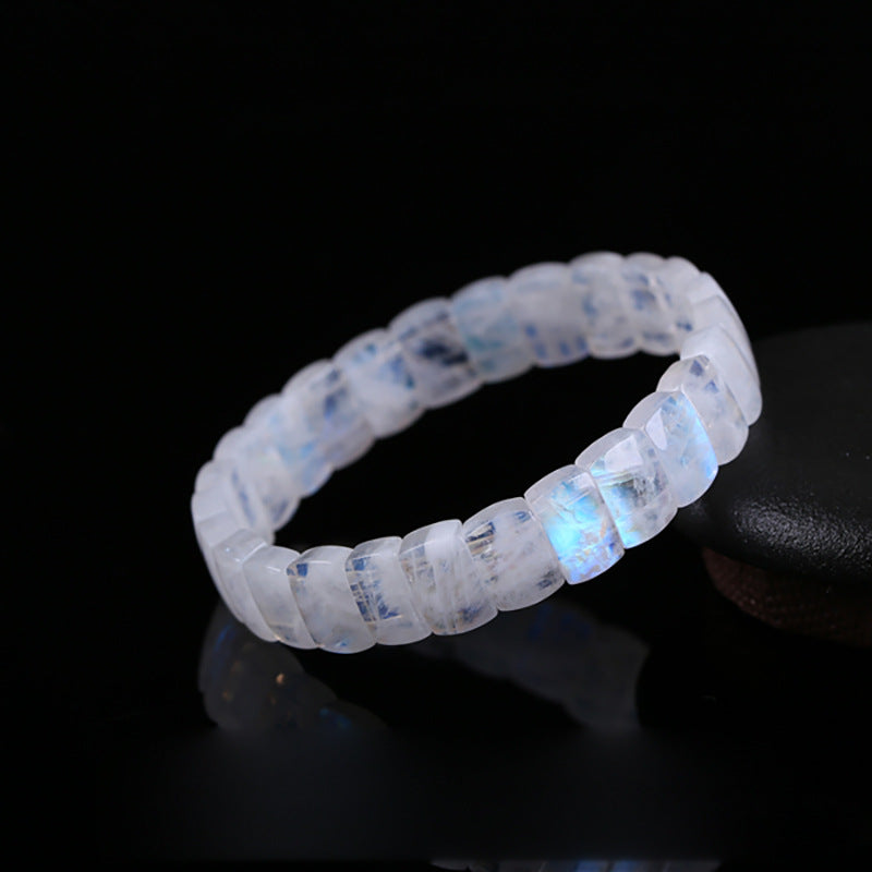 Pulsera de piedra lunar azul