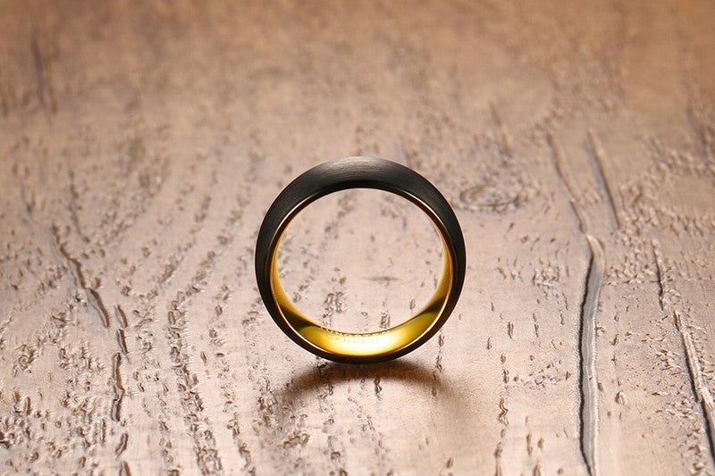 Tungsten steel 8MM brushed ring