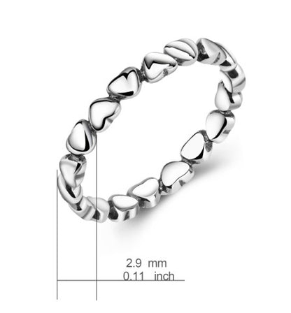 Anillo Corazón de Plata de Ley 925