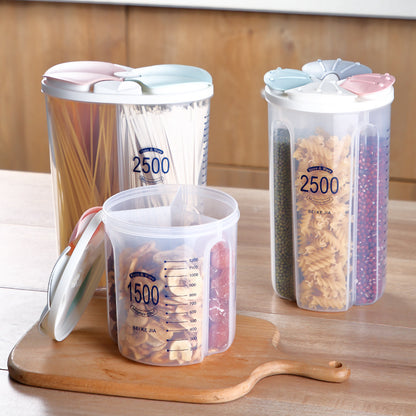 Containers Cereal Grain Dry Food Storage Tank Transparent Cover Plastic Case