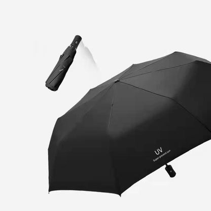 Black Plastic Outdoor Sunscreen Folding Automatic Umbrella