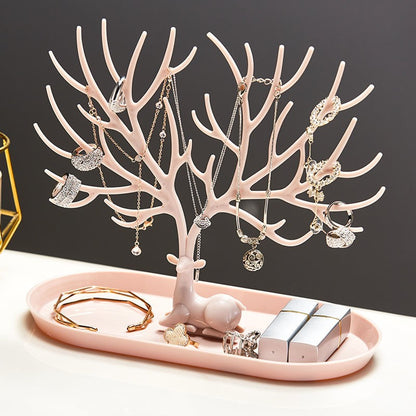 Deer Jewelry, Display Stand Earrings, Necklace, Ring ,Jewelry Display Tray  , Tree Tower Rack Hanging Organizer