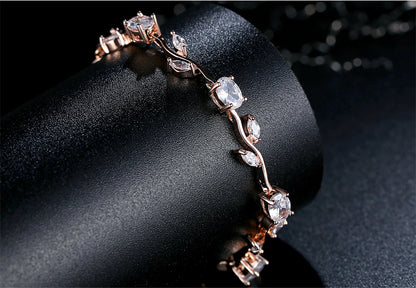 Pulsera de mujer de cristal plateado