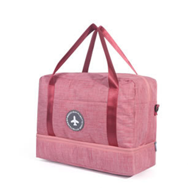 Bolsa de viaje con separación de ropa seca y húmeda, bolsa de almacenamiento para Fitness y turismo, ropa para mujer, zapatos, necesidades diarias, suministros de paquete de lona