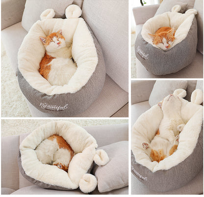 Pet Cachorro Cama De Gato Aquecendo Soft Saco De Dormir Almofada Canil Filhote De Cachorro