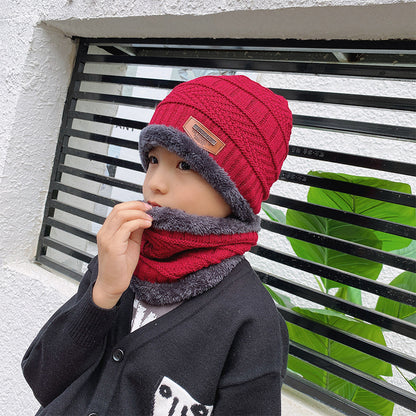 Conjunto de gorro de inverno, cachecol, chapéu de malha quente, forrado de lã grossa, chapéu de inverno, aquecedor de pescoço para homens e mulheres