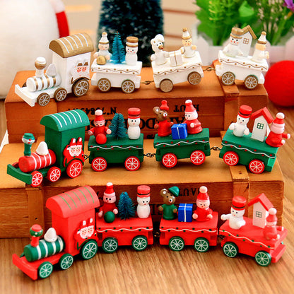 Mini juguetes de tren de madera