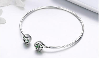 Veroco pulsera de plata de ley s925 pulsera de árbol de vida salvaje simple a la moda para mujer