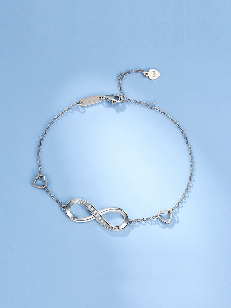 Pulsera Infinita de Plata de Ley