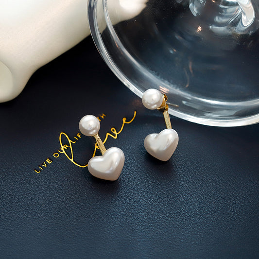 Love Pearl Stud Earrings