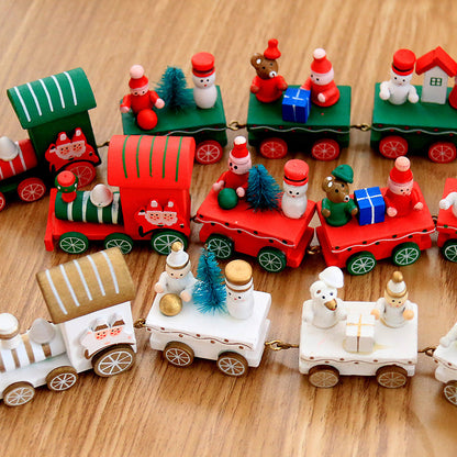 Mini juguetes de tren de madera