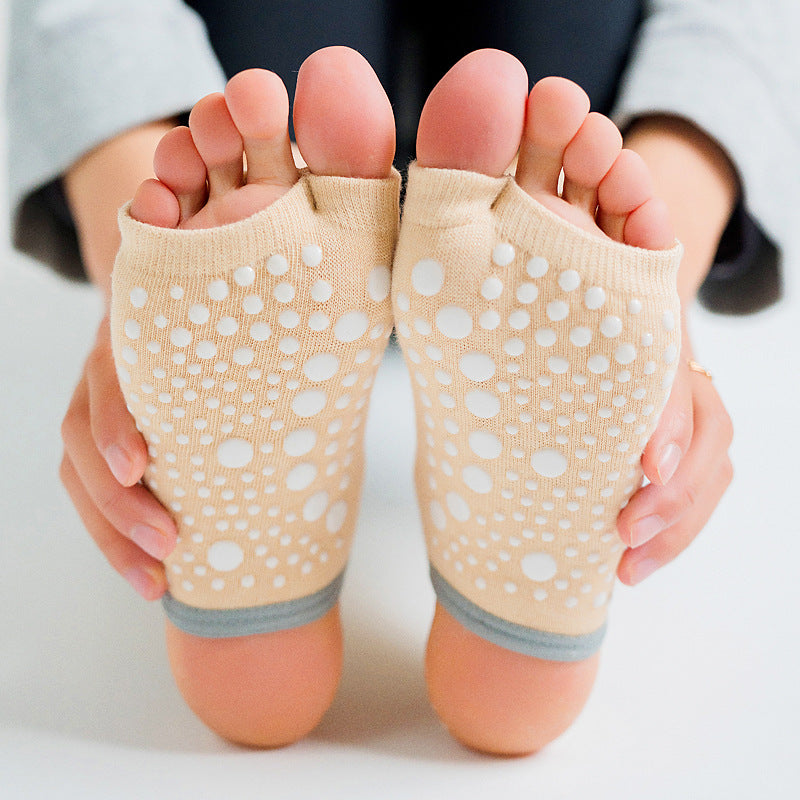 Calcetines de yoga de tubo medio para mujer