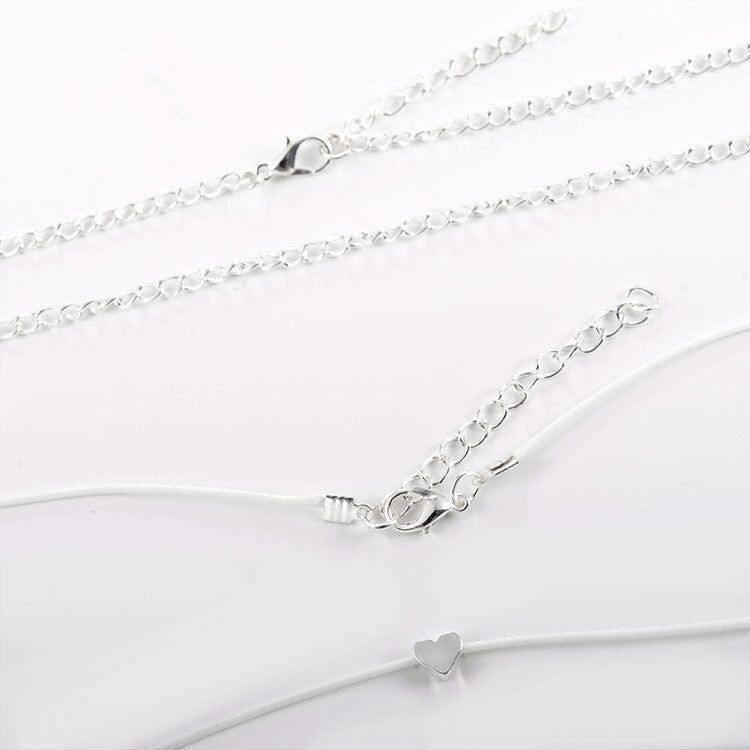 Heart double chain footwork anklet