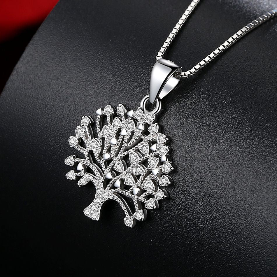 Life Tree Pendant 925 Silver Necklace