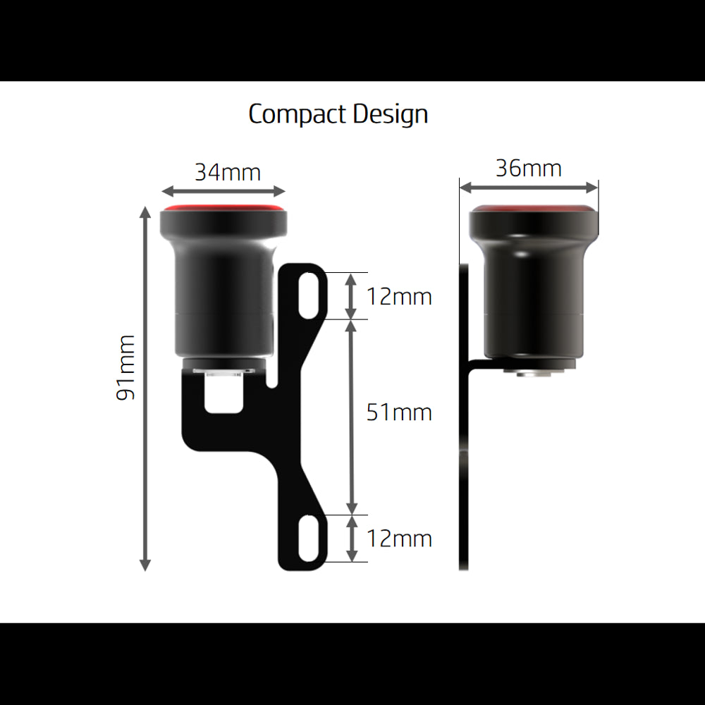 Luz traseira de carregamento USB inteligente