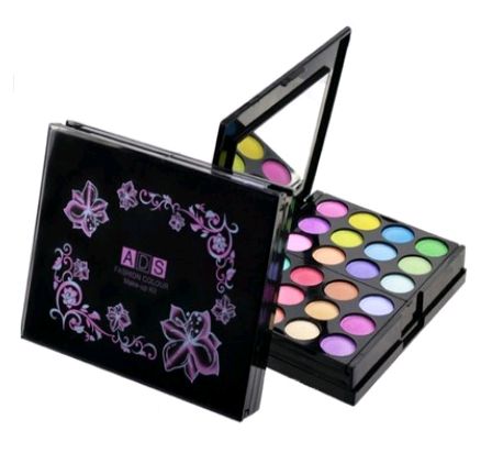 Caja de maquillaje 24 sombras de ojos 8 barras de labios 4 rubores 3 polvos 39 discos de maquillaje de colores bandeja de maquillaje combinada