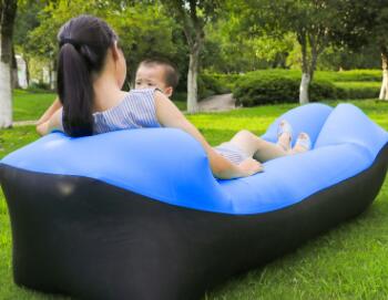 Sofá de ar ao ar livre rápido inflável laybag hangout espreguiçadeira praia cama de ar dobrável saco de dormir sofá preguiçoso sofá de ar preguiçoso