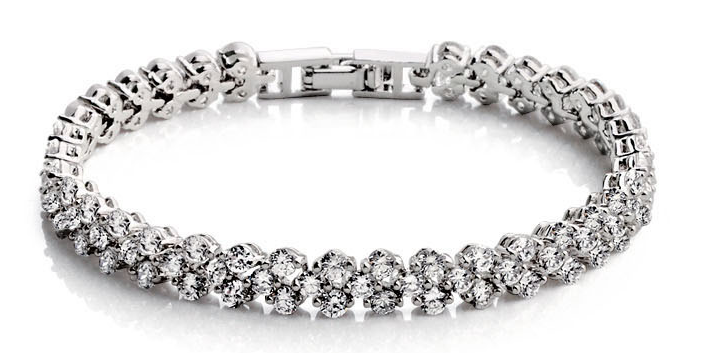 Pulsera brillante de plata de ley S925