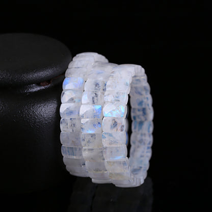 Pulsera de piedra lunar azul