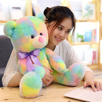 Colorful teddy bear plush toy