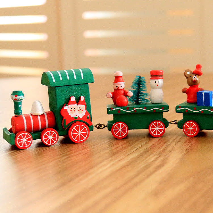 Mini juguetes de tren de madera