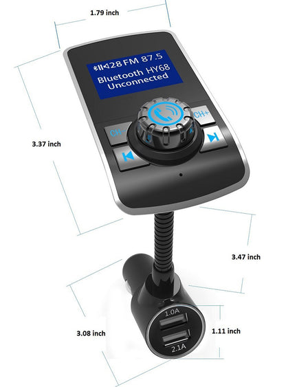 Coche Bluetooth Mp3 Transmisor FM para coche Tarjeta de reproductor Mp3 Bluetooth para coche