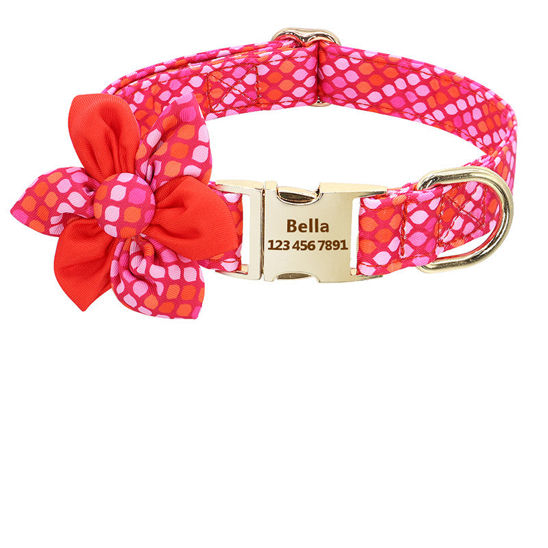 Collar de perro impreso a la moda, Collar de nailon personalizado para perro, collares personalizados para cachorros y gatos, collares con etiqueta de identificación grabada, accesorios para perros