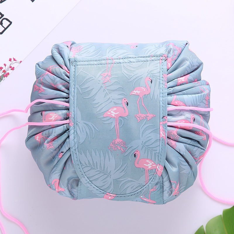 Small  Lazy Drawstring Cosmetic Bag Portable