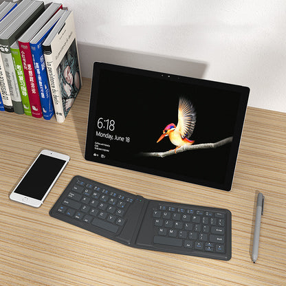 Compatible with Apple, Aerospace Folding Bluetooth Keyboard Ipad Tablet Phone Universal Office Keyboard